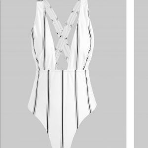 NWT black and white one piece